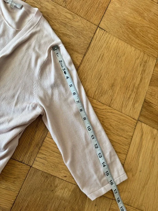 HOBBS London Carrie Bolero Shrug Shoulder Cardigan Sweater Light Pink Large - Picture 9 of 9